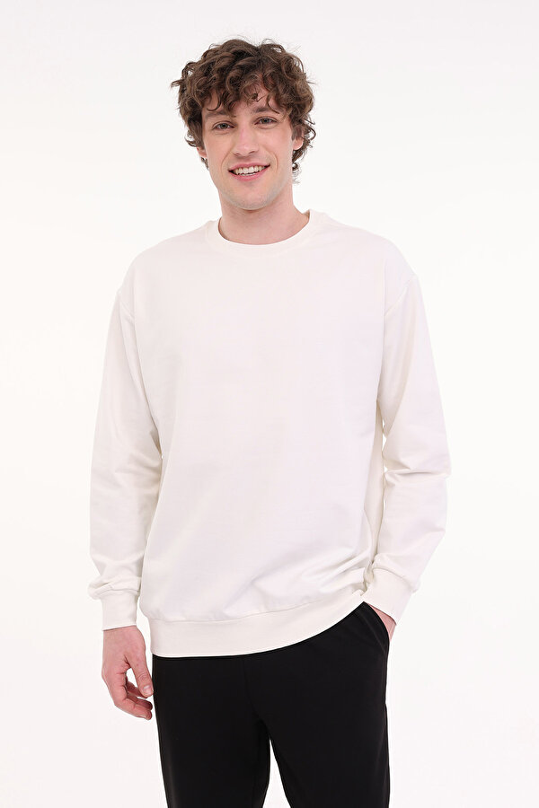 MB 16SN90 5FX Ekru Erkek Sweatshirt