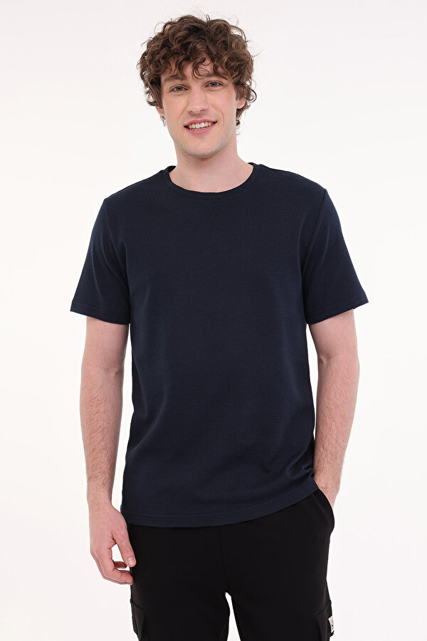 MB CZ JK 11BS101 5FX Lacivert Erkek Kısa Kol T-Shirt