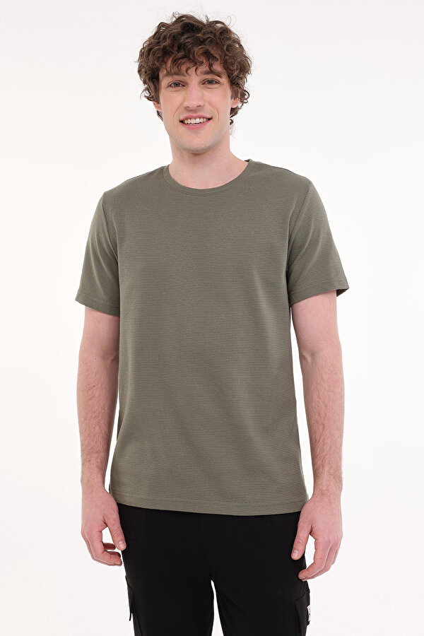 MB CZ JK 11BS101 5FX Haki Erkek Kısa Kol T-Shirt