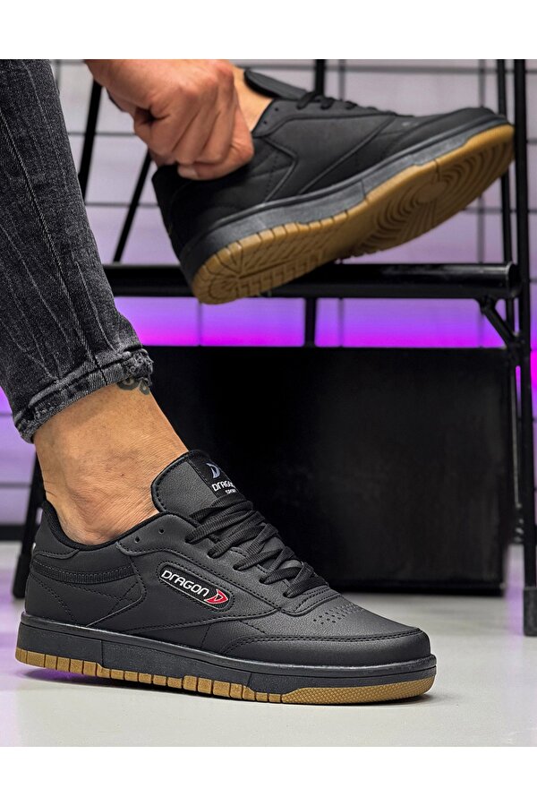 Dragon Erkek Mevsimlik Sneaker Ayakkabı Siyah Cilt
