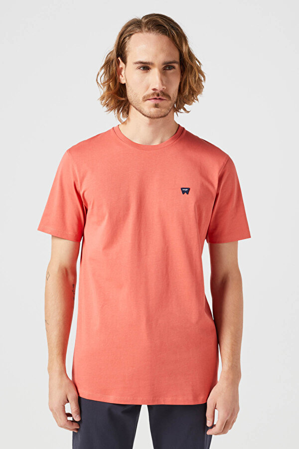 Bisiklet Yaka T-shirt Kiremit Erkek Kısa Kol T-Shirt