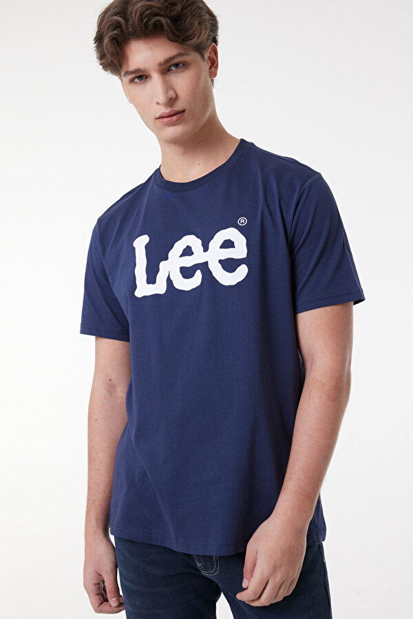 Lightweight SS Wobbly Log Lacivert Erkek Kısa Kol T-Shirt