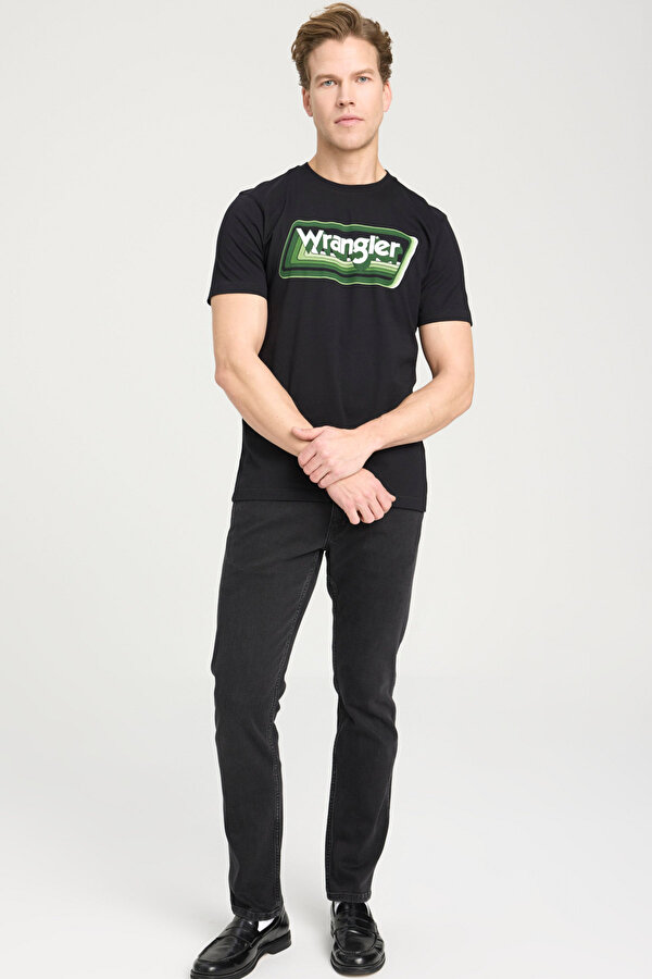 Bisiklet Yaka T-shirt Siyah Erkek Kısa Kol T-Shirt