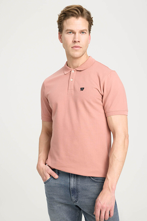 Erkek Regular Fit Polo Pembe Erkek Kısa Kol T-Shirt