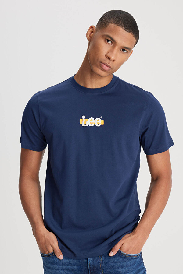 Loose Fit T-shirt Lacivert Erkek Kısa Kol T-Shirt