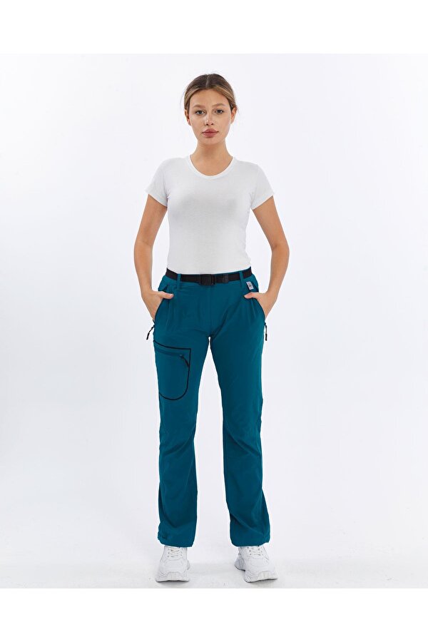 Quick Dry Kadın Trekking Pantolon-MAVİ