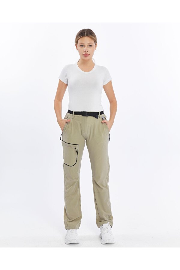 Quick Dry Kadın Trekking Pantolon-BEJ