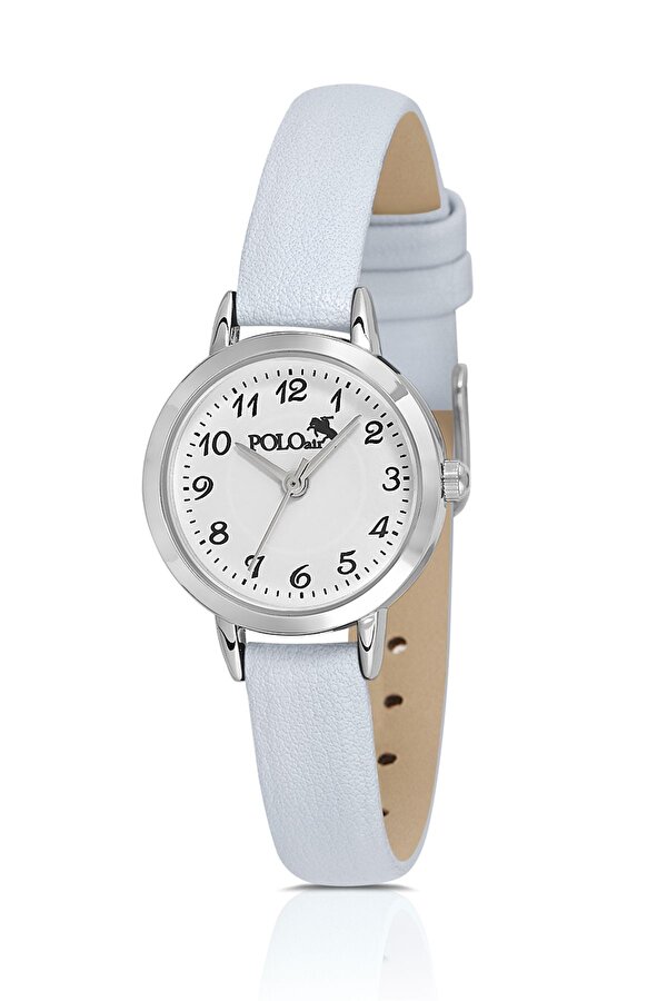 Klasik Deri Kordon Kadın Kol Saati Açık Mavi Gümüş Renk PL-1518B9x