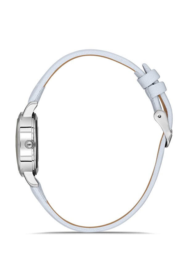 Klasik Deri Kordon Kadın Kol Saati Açık Mavi Gümüş Renk PL-1518B9x