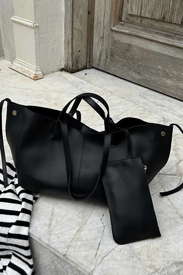 Rovena Büyük Boy, Mıknatıslı, Ek Cüzdanlı Kadın Omuz Çantası BP-4846O