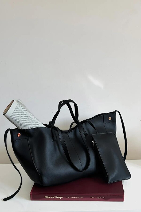 Rovena Büyük Boy, Mıknatıslı, Ek Cüzdanlı Kadın Omuz Çantası BP-4846O