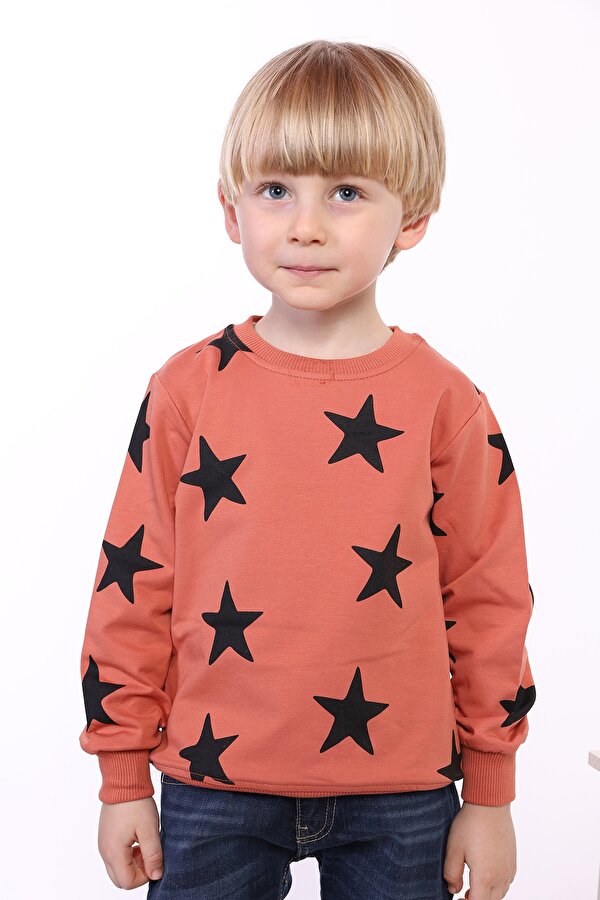 Toontoy Erkek Çocuk Komple Yıldız Baskılı Sweatshirt
