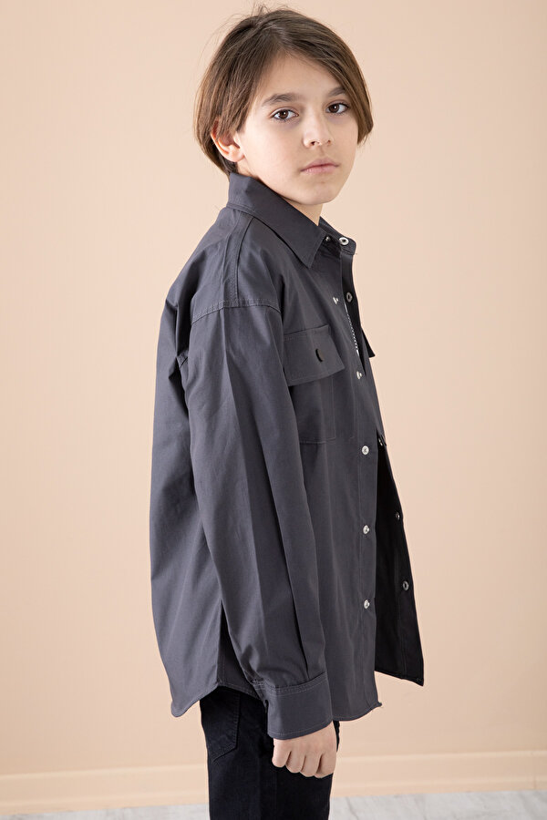 Füme Gömlek Tişörtlü Erkek Çocuk 2 li Takım 20126