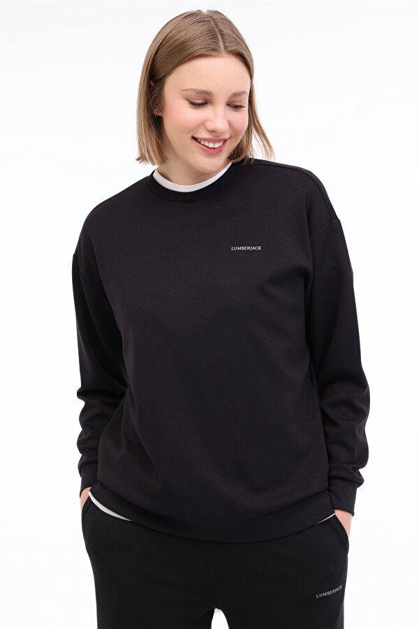 WL GAIL 16BT230 5FX Siyah Kadın Sweatshirt