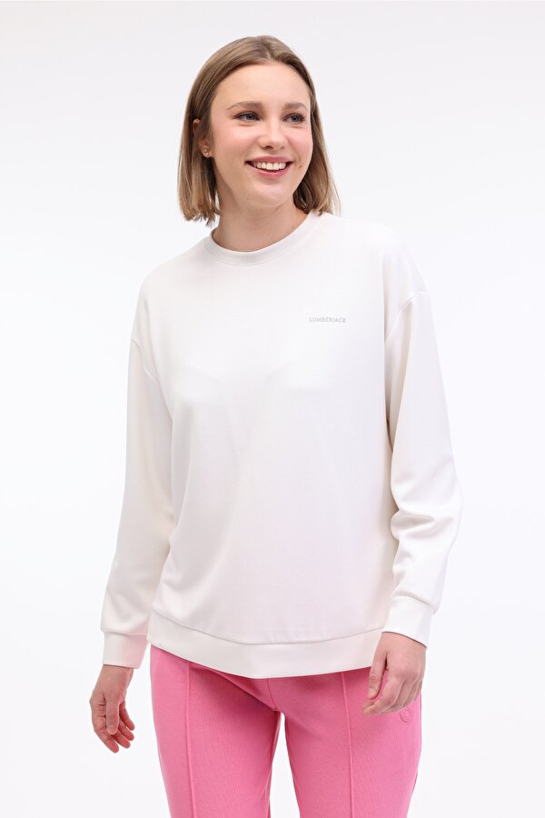 WL GAIL 16BT230 5FX Ekru Kadın Sweatshirt