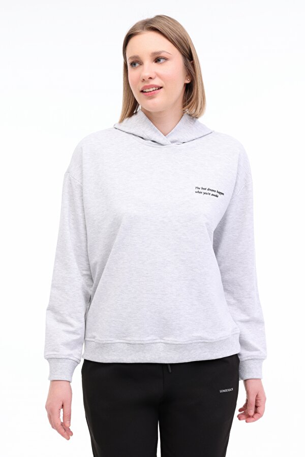 WL ANNA 17CT1179 5FX GRI MELANJ Kadın Sweatshirt
