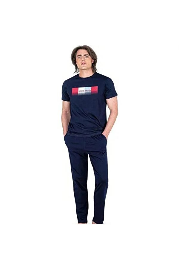 Erkek Kısa Kollu  Yuvarlak Yaka Penye Pijama Takımı