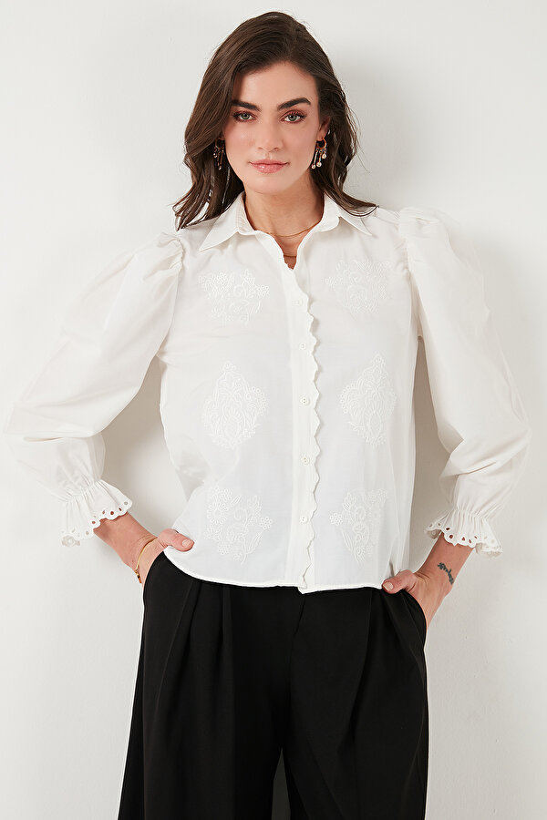 Bayan Gömlek 676208 EKRU