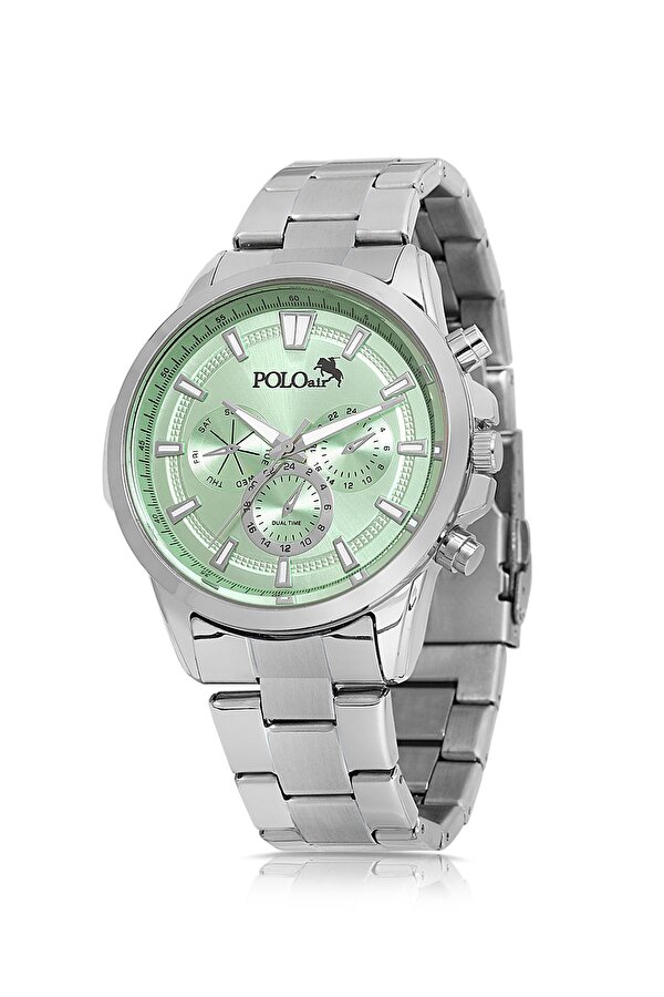 Klasik Erkek Kol Saati Gümüş Yeşil Renk PL-0969E4x