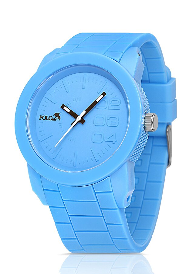 Silikon Kordon Spor Erkek Kol Saati Mavi Renk PL-0947E4x