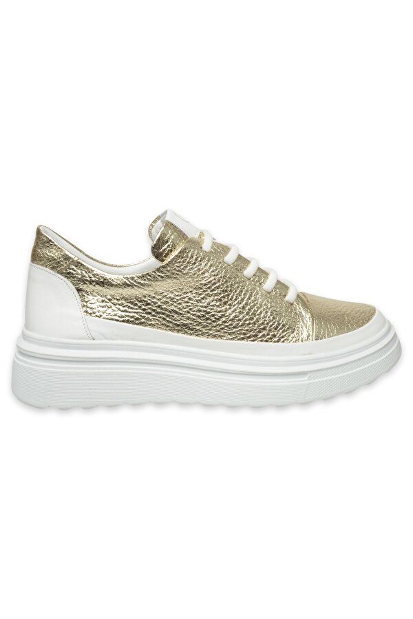 D25Ya-3255 Günlük Sneakers Altın Kadın Spor Ayakkabı