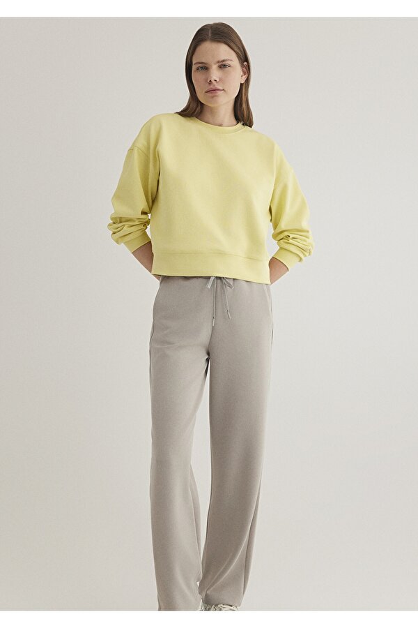 Sporty Lux Sarı Sweatshirt