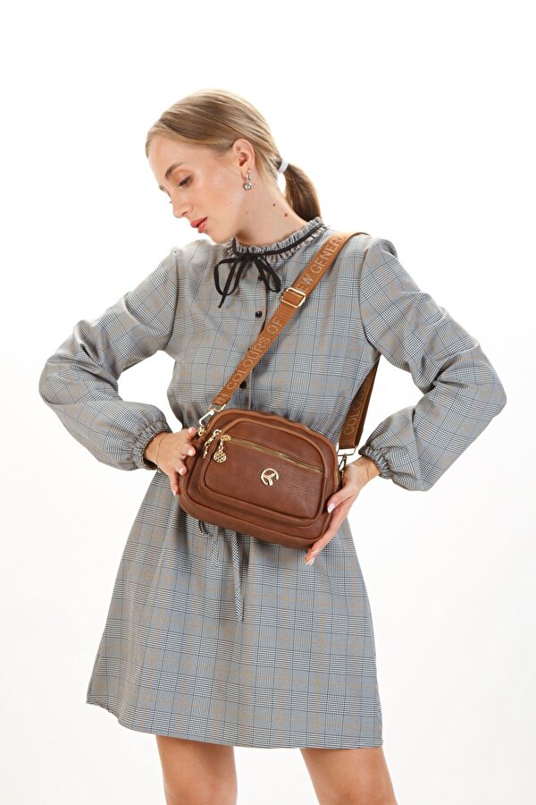 Kadın Çapraz Askılı Günlük Taba Omuz Çantası