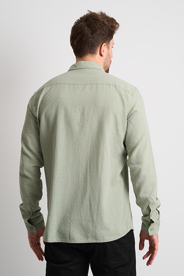 ALEXANDERGARDI Dokulu Erkek Keten Gömlek