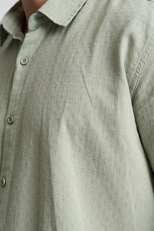 ALEXANDERGARDI Dokulu Erkek Keten Gömlek