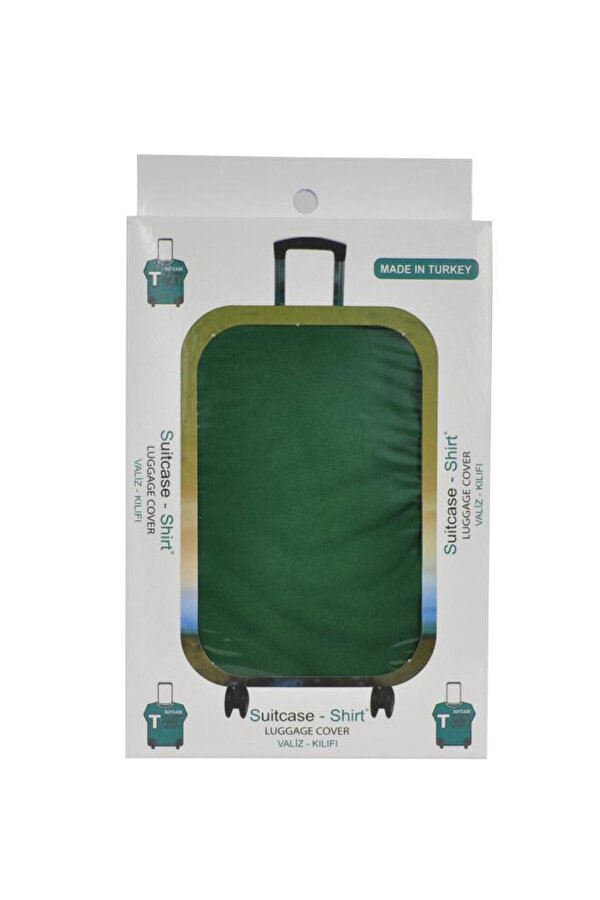Orta Boy Yeşil Valiz Kılıfı, Bavul Kılıfı, Valiz & Bavul Koruyucu