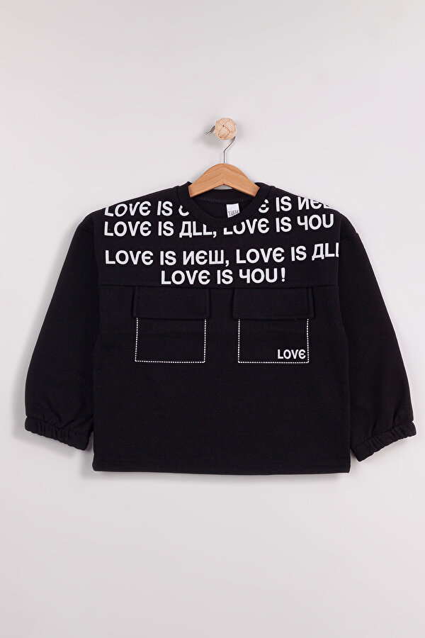 Kız Çocuk Orta Kalınlıkta Baskılı 2 li Paket Sweatshirt