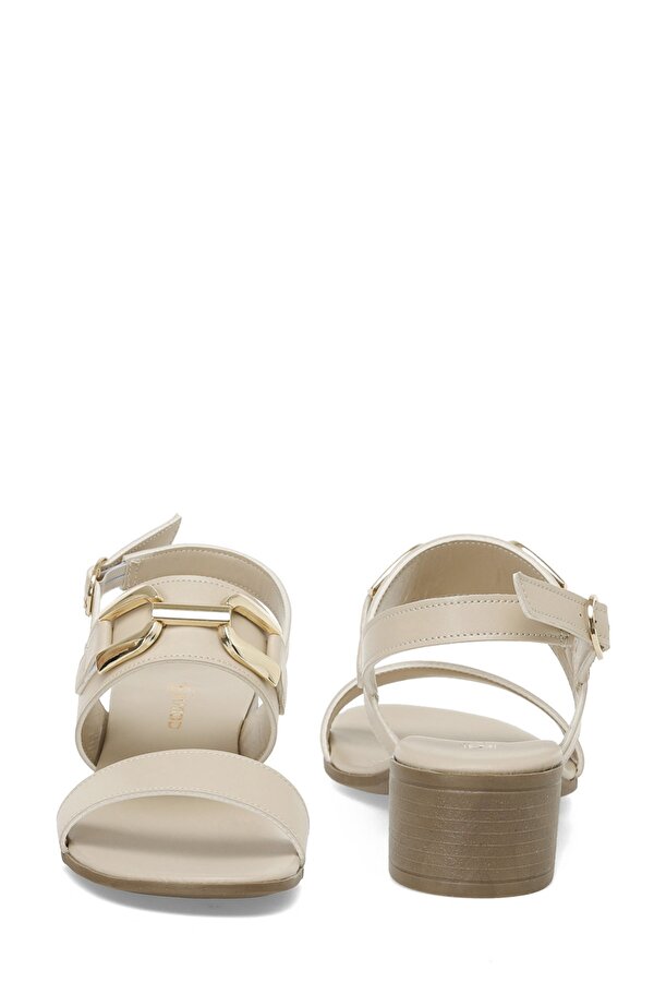 25S-198 5FX Bej Kadın Topuklu Sandalet