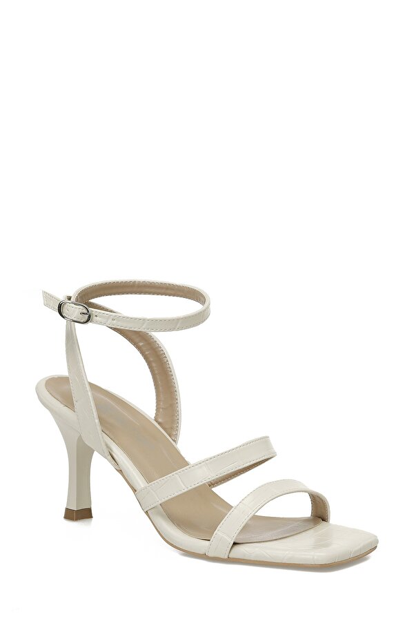 25S-218 5FX Bej Kadın Topuklu Sandalet