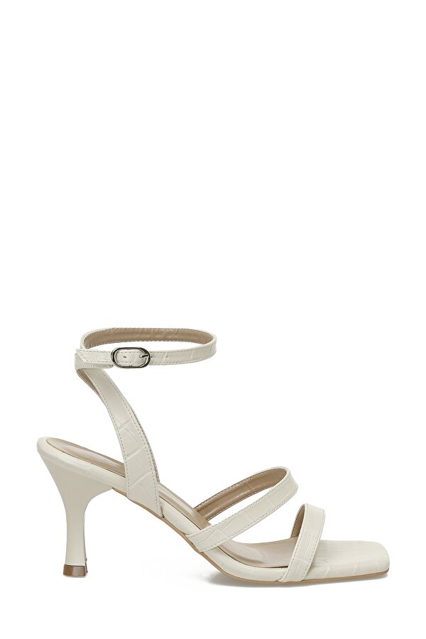 25S-218 5FX Bej Kadın Topuklu Sandalet