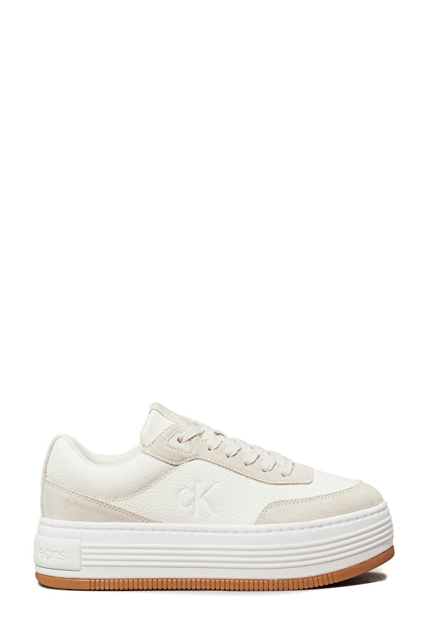 BOLD FLATF LOW LACE TUMB Krem Kadın Sneaker