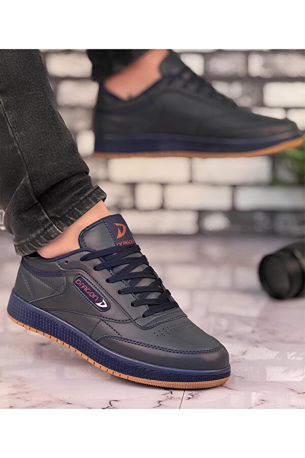Ayakkabix Dragon Sneaker Erkek Spor Ayakkabı Lacivert-siyah