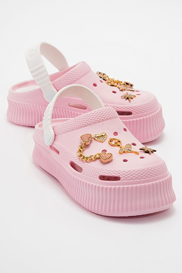 Kadın Düz Terlik PEMBE BEYAZ