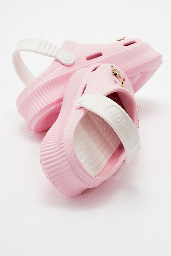 Kadın Düz Terlik PEMBE BEYAZ