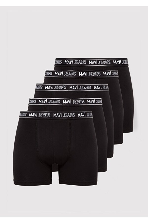 5li Basic Siyah Boxer