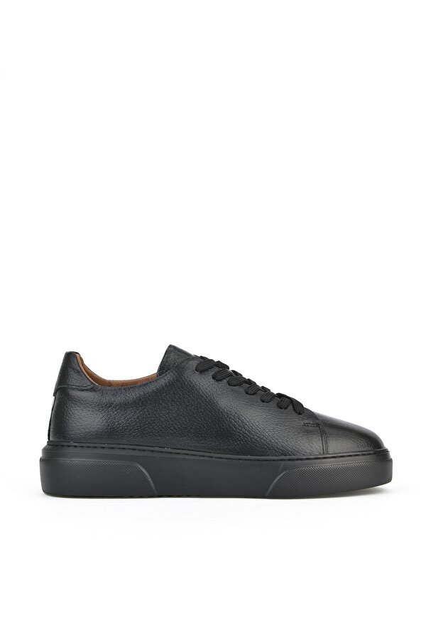 Erkek Hakiki Deri Sneaker 151423Z511 Siyah