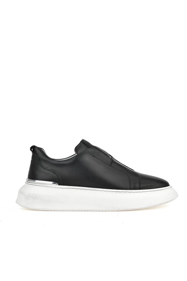 Erkek Hakiki Deri Sneaker 151987Z026 Siyah