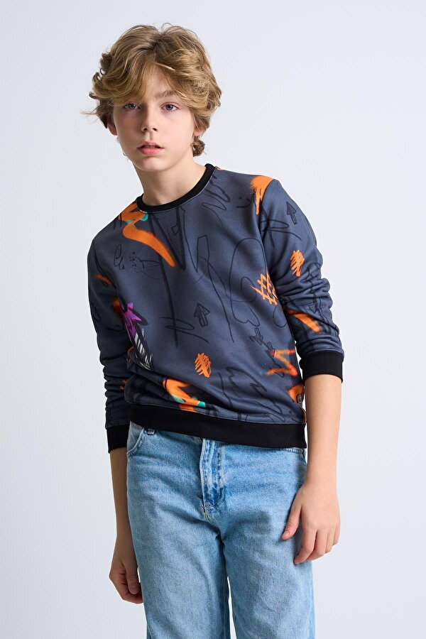 ALEXANDERGARDI Baskılı Desenli Çocuk Sweatshirt