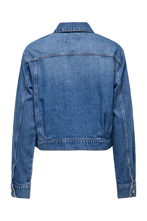 Kadın Onllumı Düğmeli ve Cepli Kot Ceket 15339977 Mavi