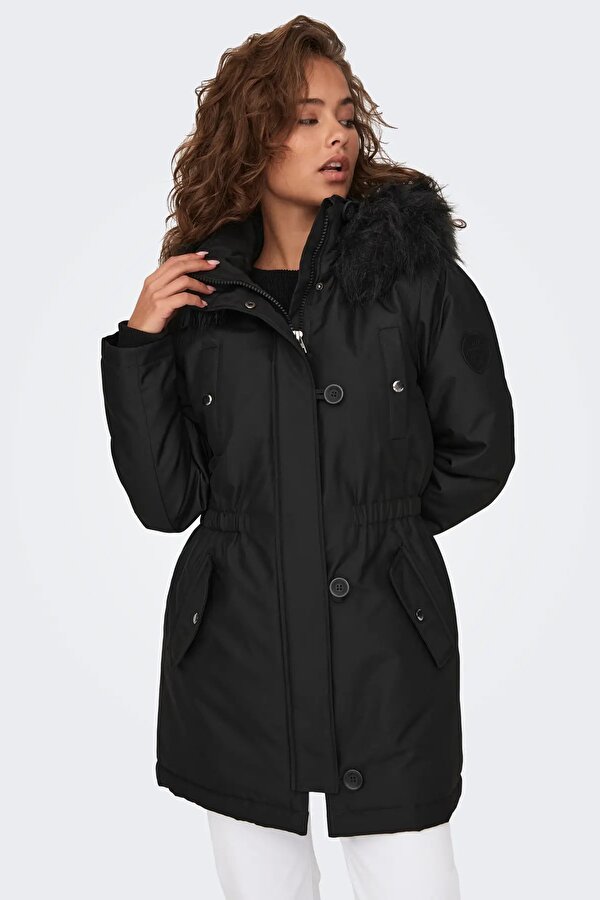 Kadın Onlırıs Kapüşonlu Parka 15304625 Black