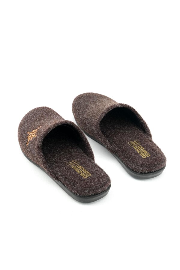 15339 Kışlık Erkek Keçe Çıkarılabilir Taban Misafir Ev Bahçe Terlik