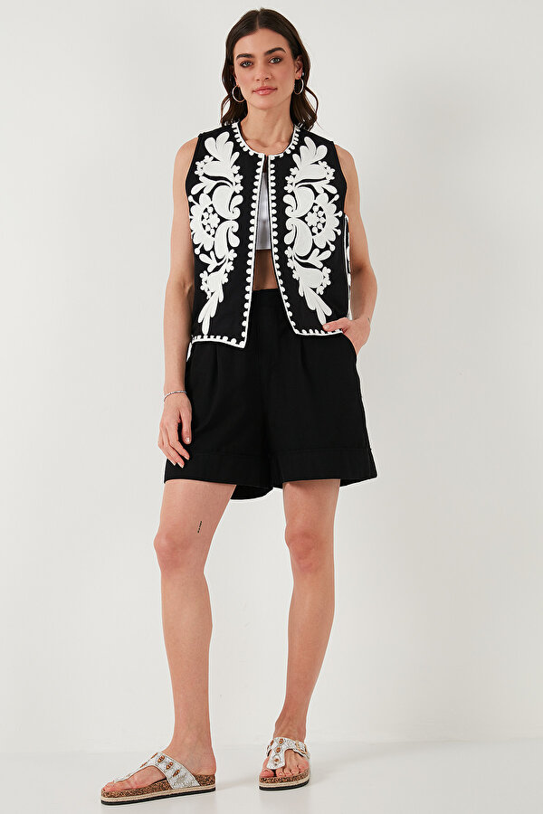 Bayan Şort 668YP4921 SİYAH