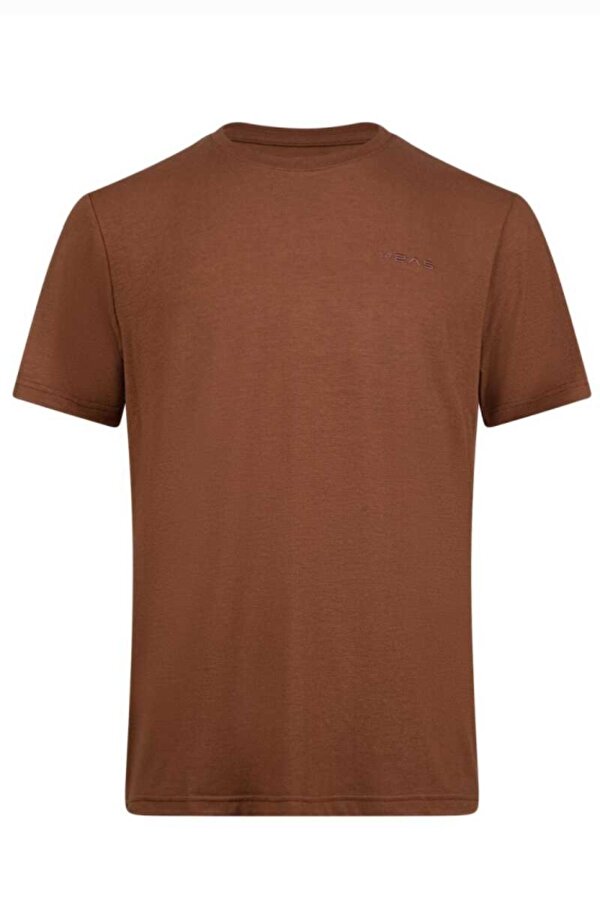 Winson Erkek Viloft Sıfır Yaka T-Shirt Kahverengi