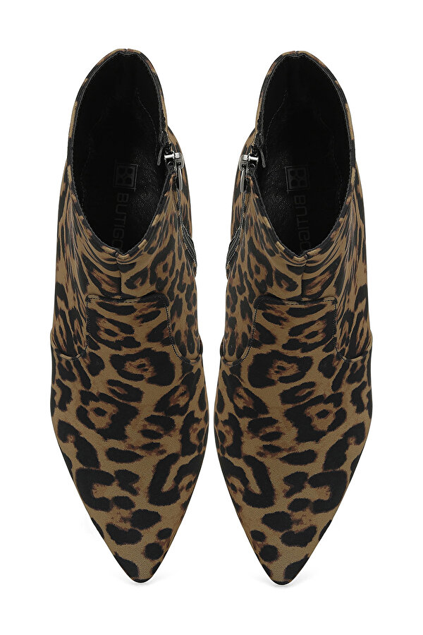 24K-526 4PR Leopar Kadın Topuklu Bot