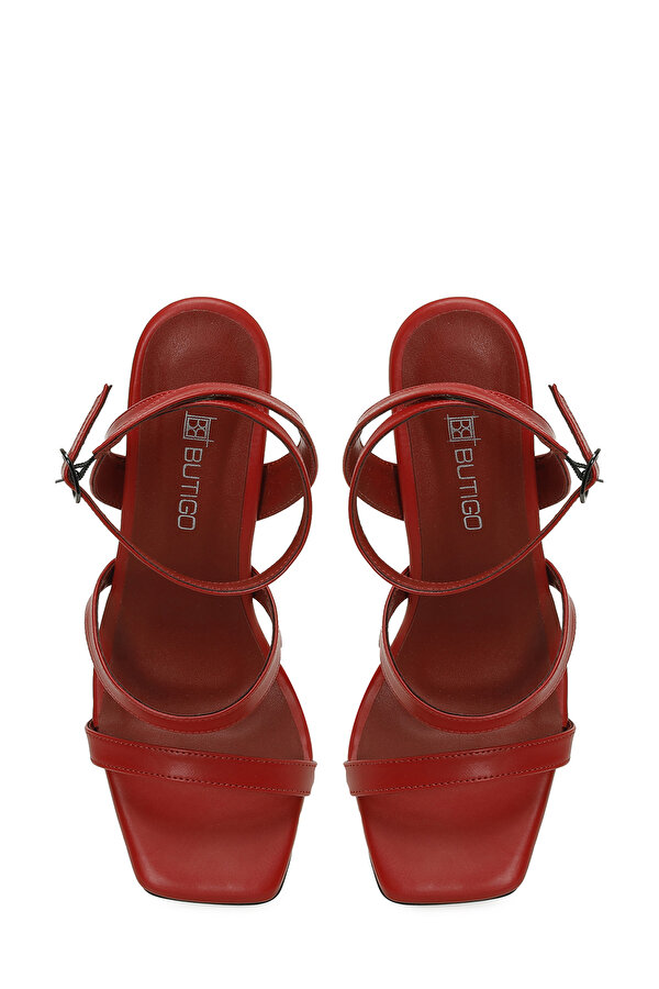 25S-218 5FX Kırmızı Kadın Topuklu Sandalet