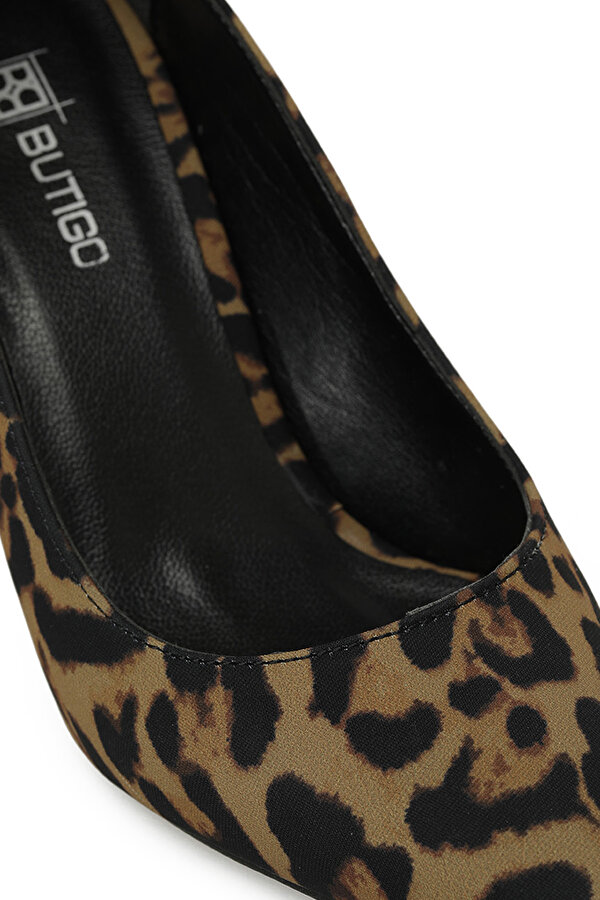25S-005 5FX Leopar Kadın Topuklu Ayakkabı